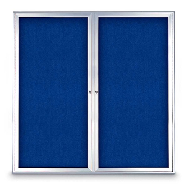 Sliding Door Indoor Enclosed Corkboard, 9